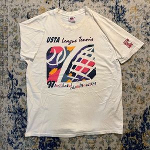 Vintage 1997 Tennis Championship Single Stitch T-shirt Size XL